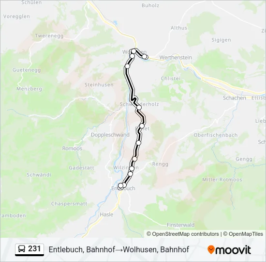 231 Bus Line Map