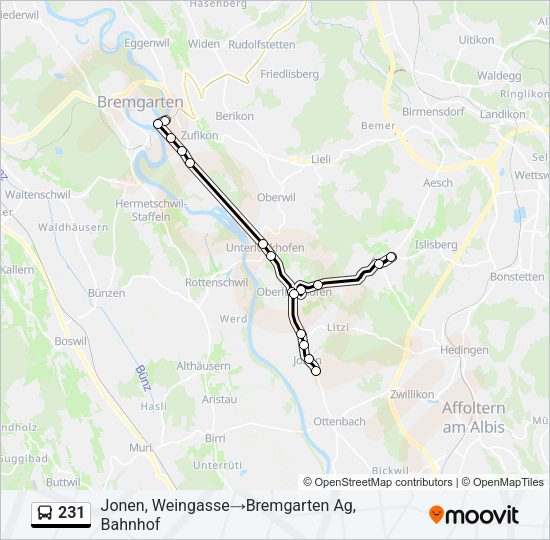 231 Bus Line Map