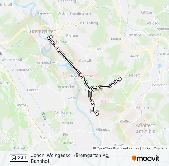231 Bus Line Map