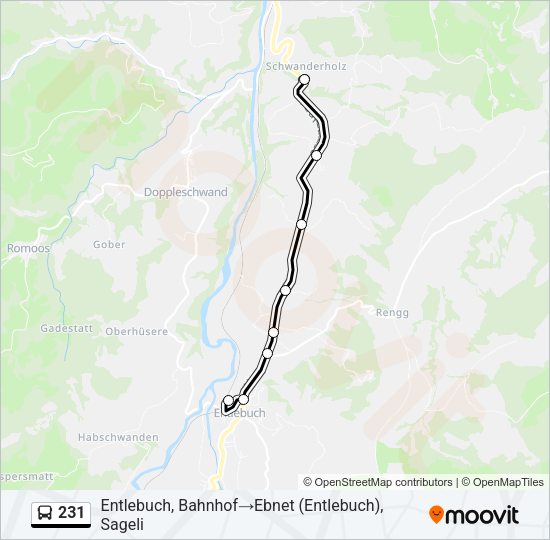 231 Bus Line Map