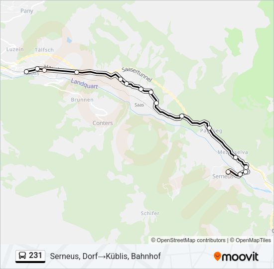 231 Bus Line Map