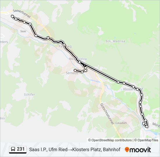 231 Bus Line Map
