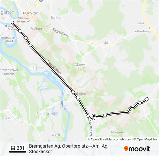 231 Bus Line Map