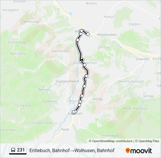 231 Bus Line Map