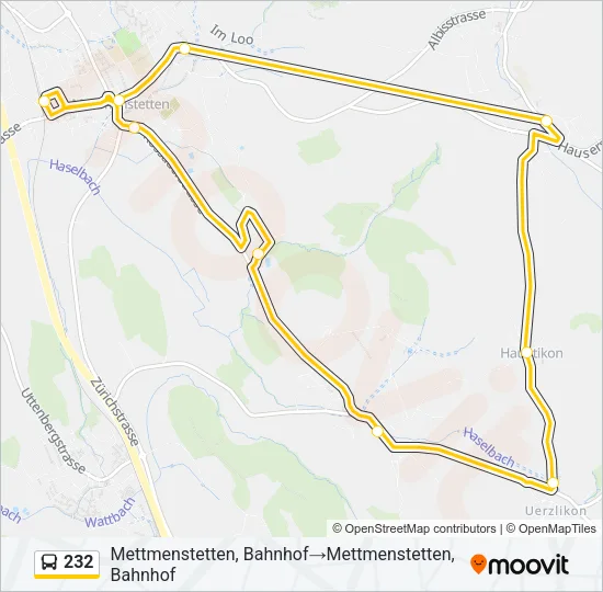 232 Bus Line Map