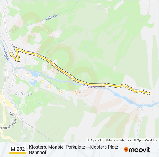 232 Bus Line Map
