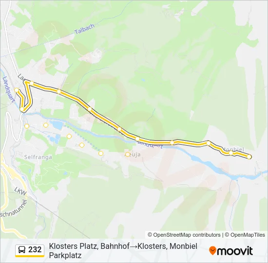 232 Bus Line Map