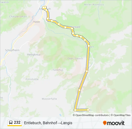 232 Bus Line Map
