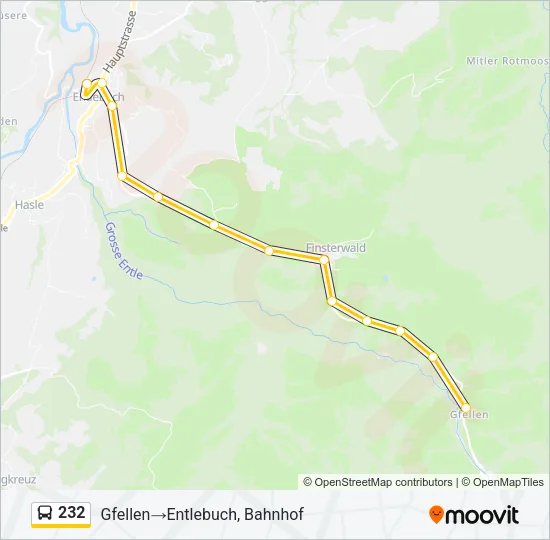 232 Bus Line Map
