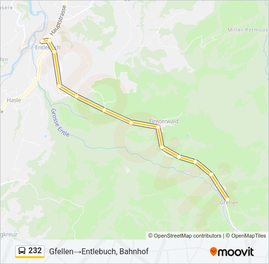 232 Bus Line Map