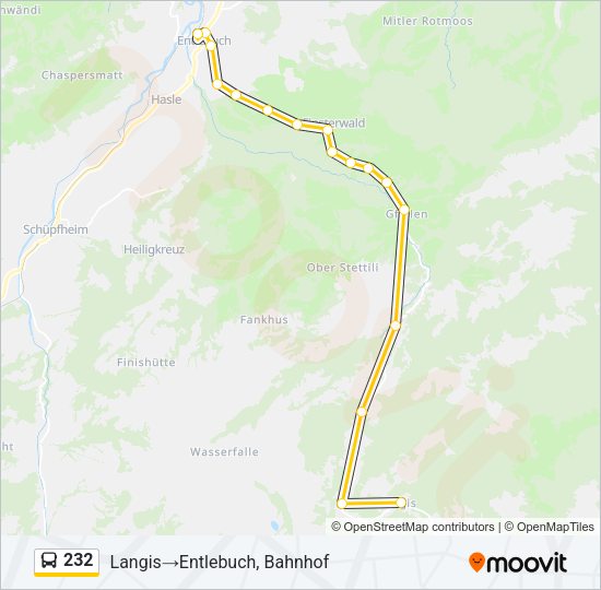 232 Bus Line Map