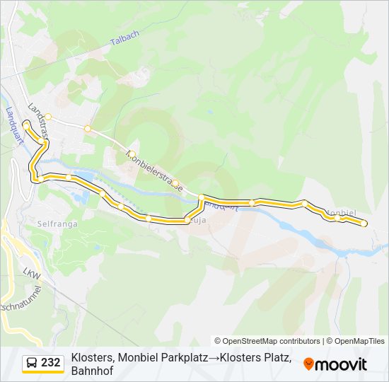 232 Bus Line Map
