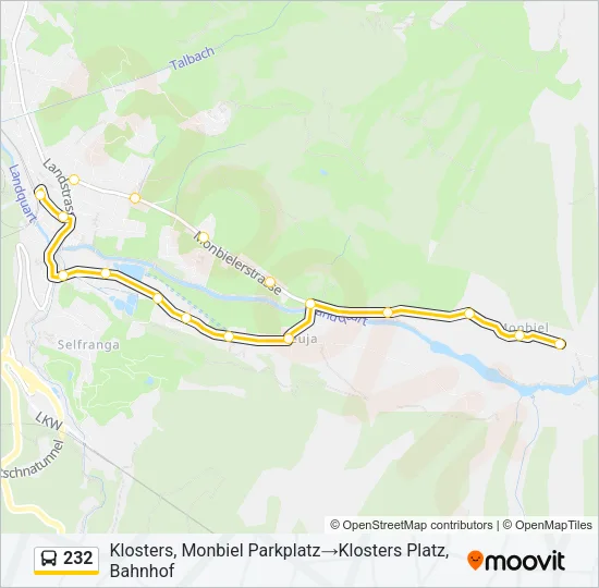 232 Bus Line Map