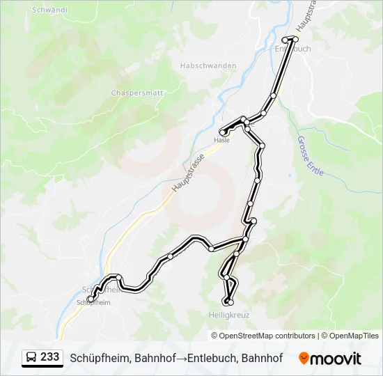 233 Bus Line Map