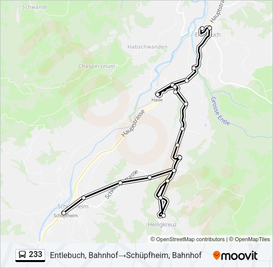 233 Bus Line Map