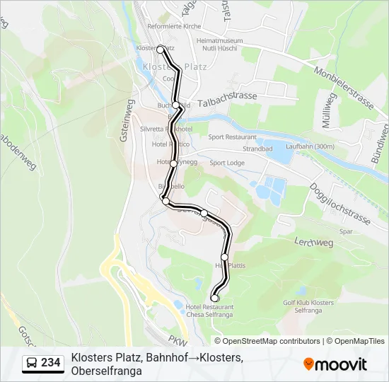 234 Bus Line Map