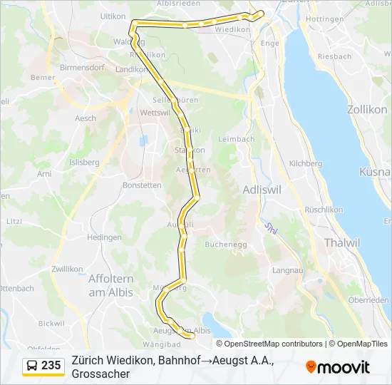 235 Bus Line Map