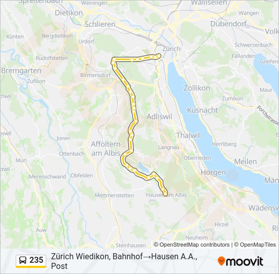 235 Bus Line Map