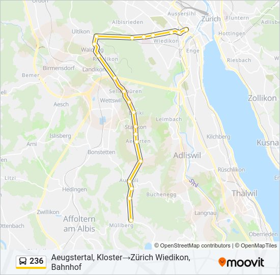 236 Bus Line Map