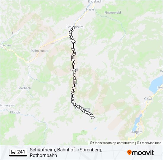 241 Bus Line Map