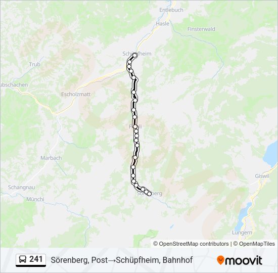 241 Bus Line Map