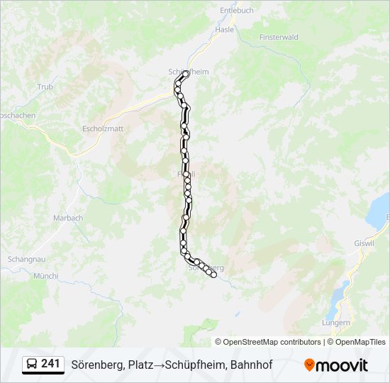 241 Bus Line Map