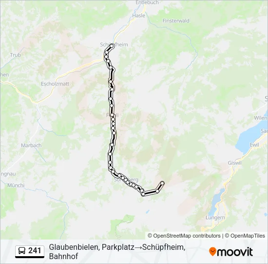 Plan de la ligne 241 de bus