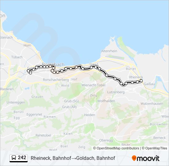 242 bus Line Map