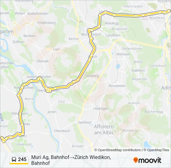 245 Bus Line Map