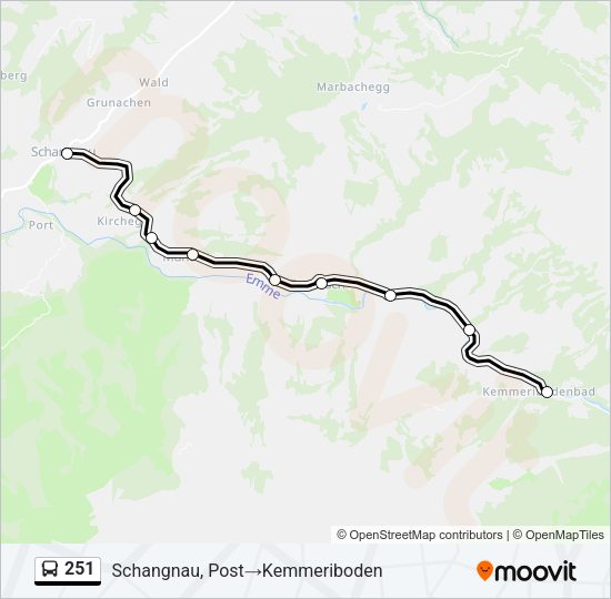 251 Bus Line Map