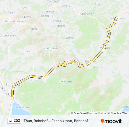 252 Bus Line Map