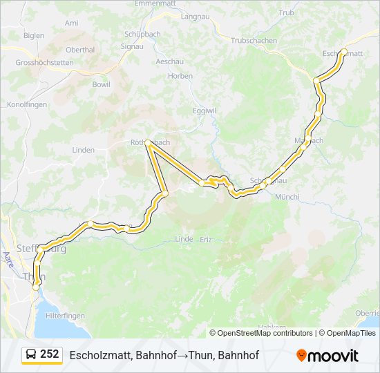 252 Bus Line Map