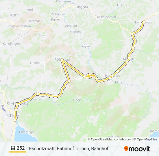 252 Bus Line Map