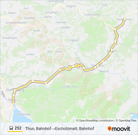 252 Bus Line Map