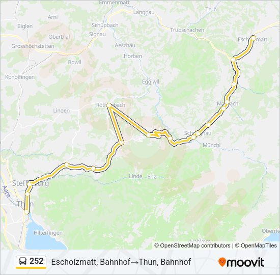 252 Bus Line Map