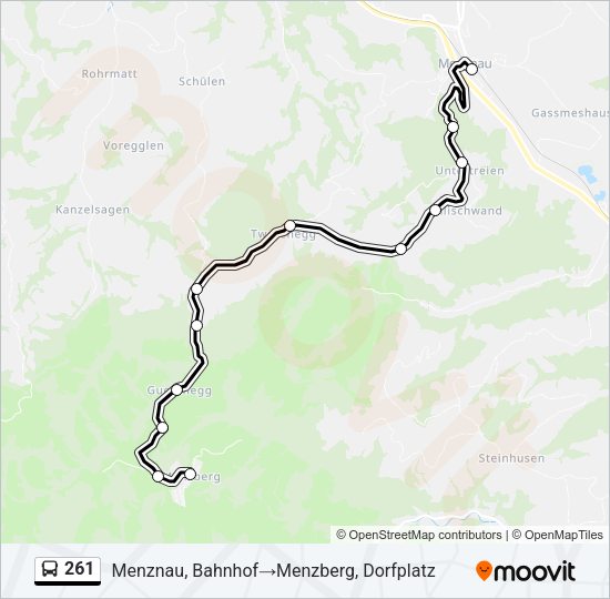 261 Bus Line Map