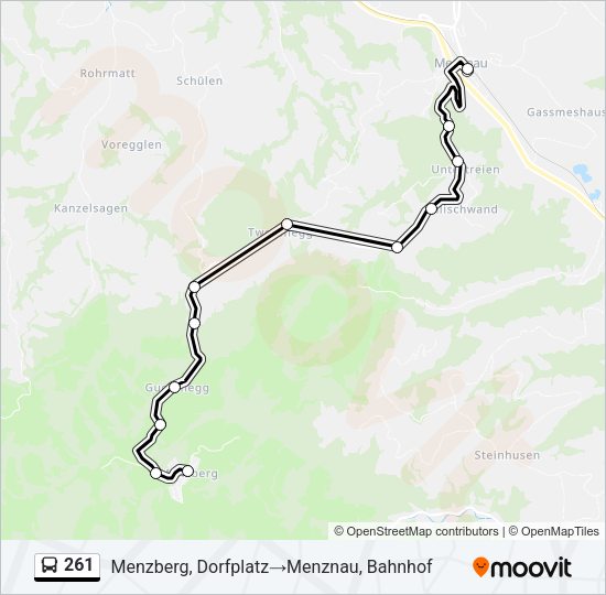 261 Bus Line Map