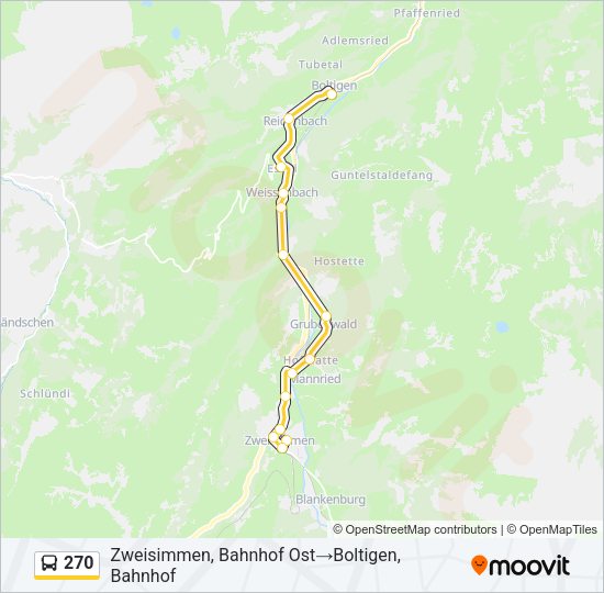270 Bus Line Map