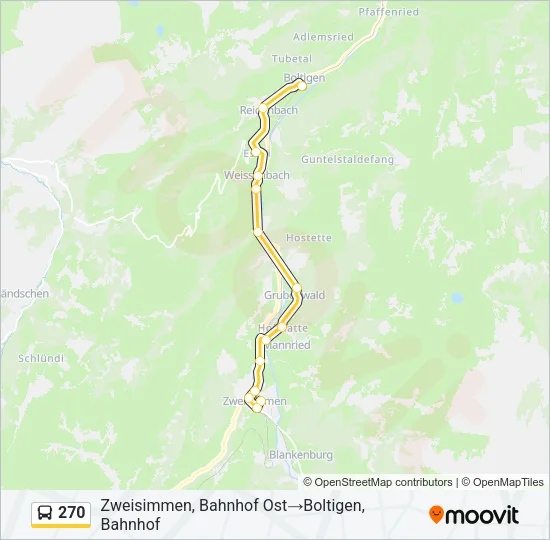 270 Bus Line Map