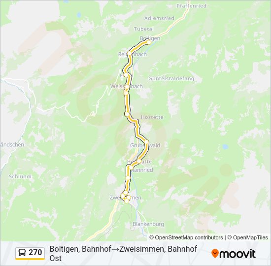 270 Bus Line Map