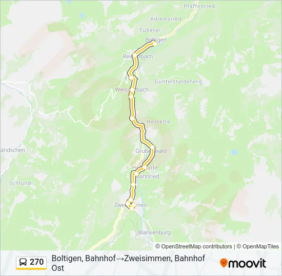 270 Bus Line Map