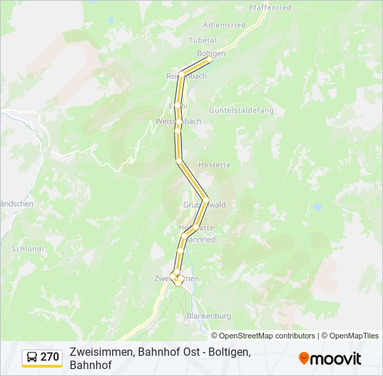 270 bus Line Map