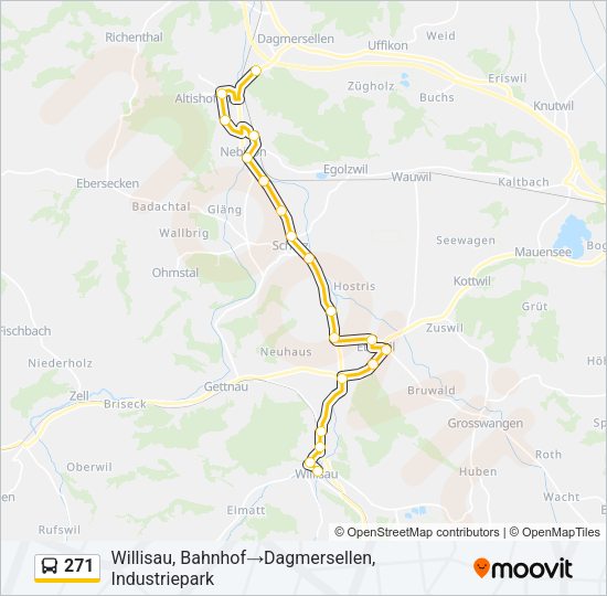 271 Bus Line Map