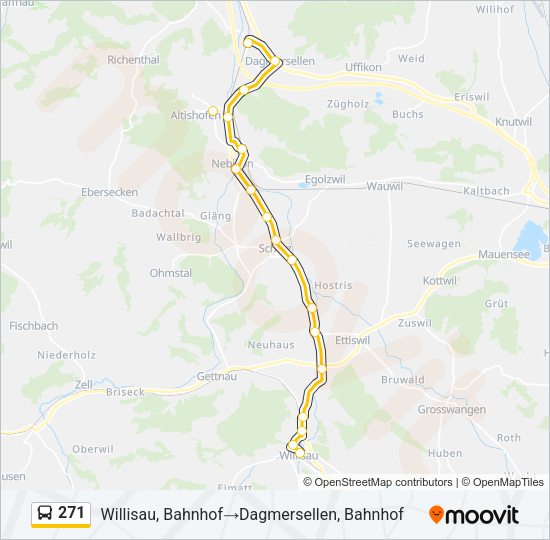 271 Bus Line Map