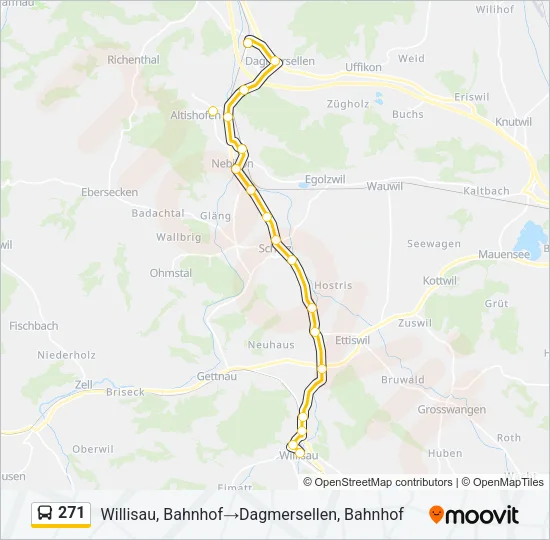 271 Bus Line Map