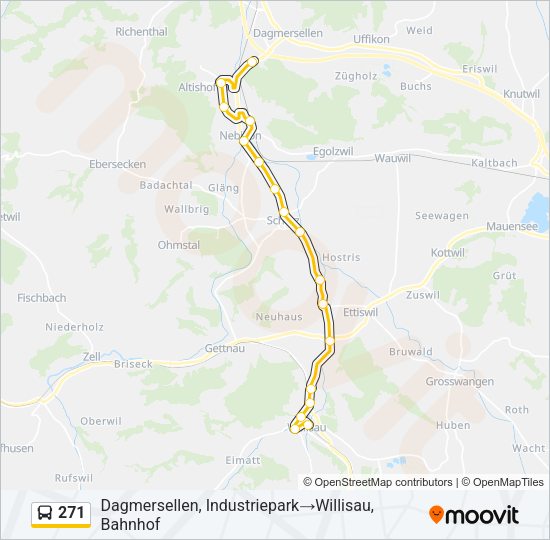 271 Bus Line Map
