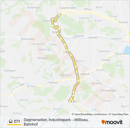 271 Bus Line Map