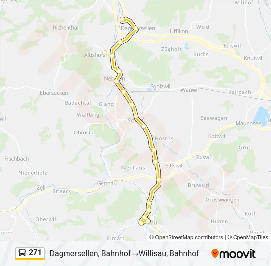 271 Bus Line Map