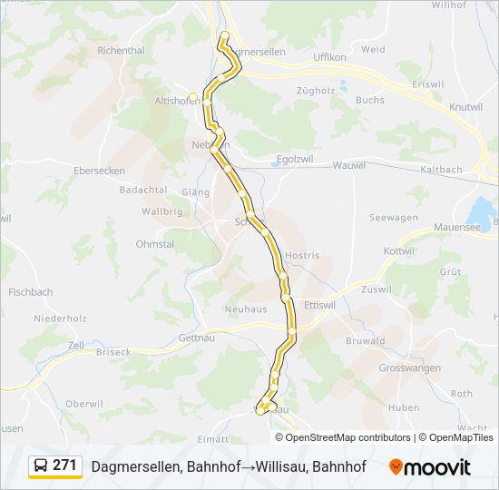 271 Bus Line Map