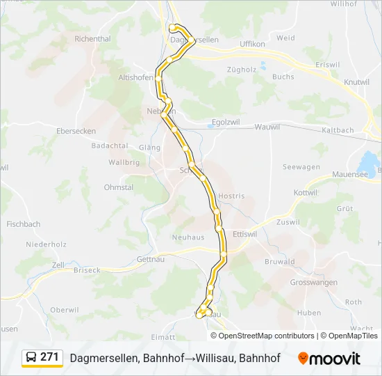 271 Bus Line Map